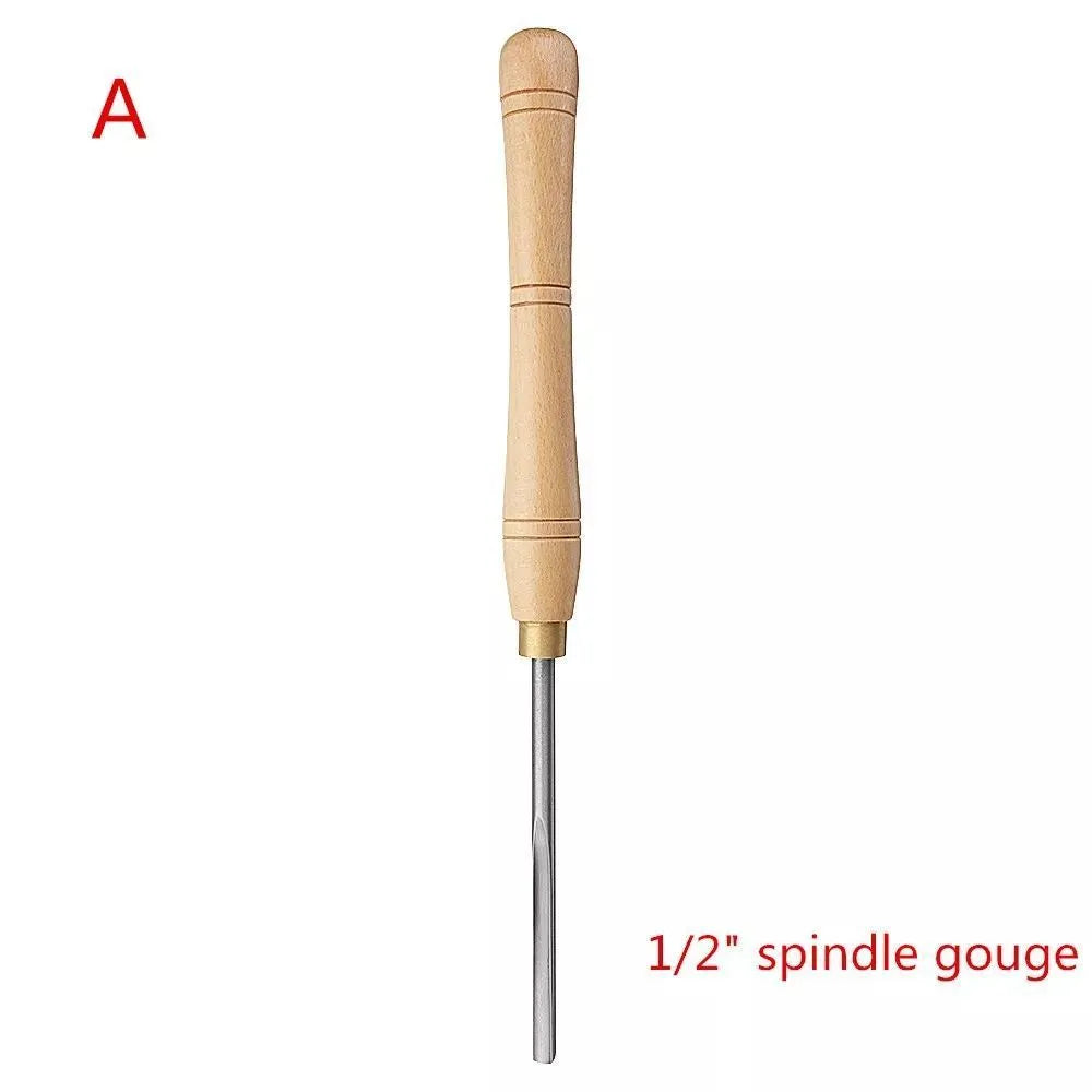 High-end 8-piece woodturning tool set with chrome vanadium steel tools in a wooden box.