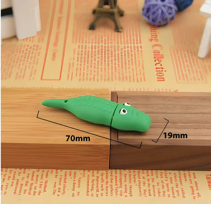 Green anime USB flash drive 16GB with PVC shell and USB 2.0 connector, 12MB/s read speed