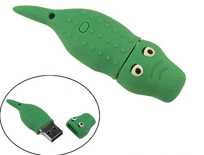 Green anime USB flash drive 16GB with PVC shell and USB 2.0 connector, 12MB/s read speed