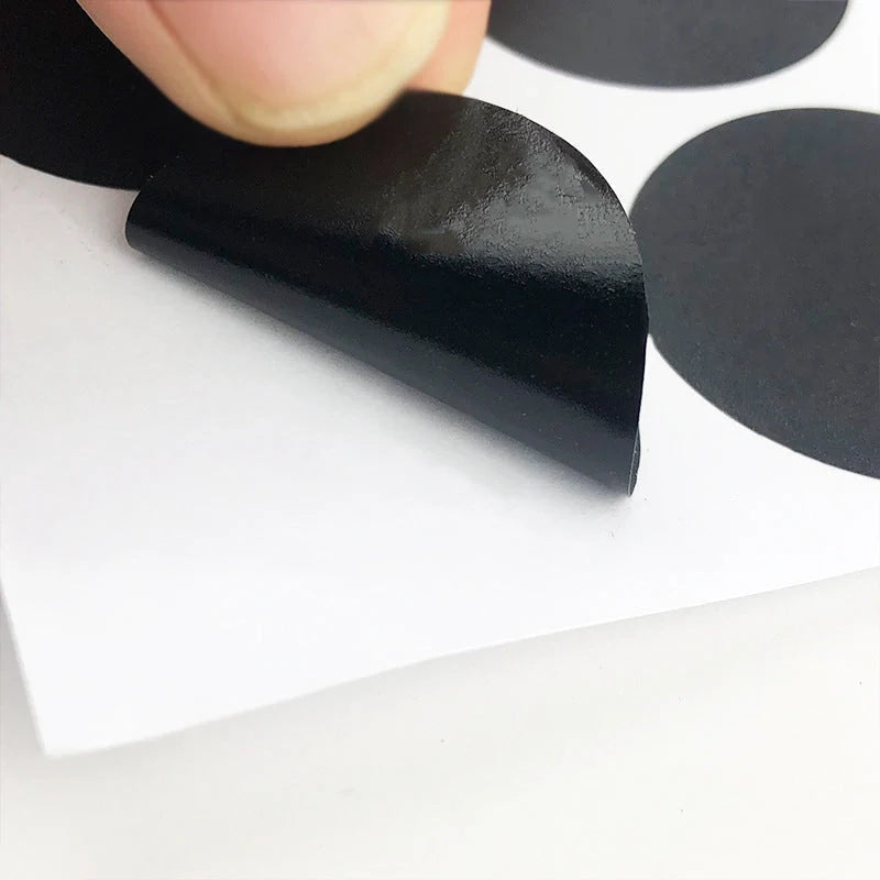 Circular reusable PVC blackboard sticker labels for organisation