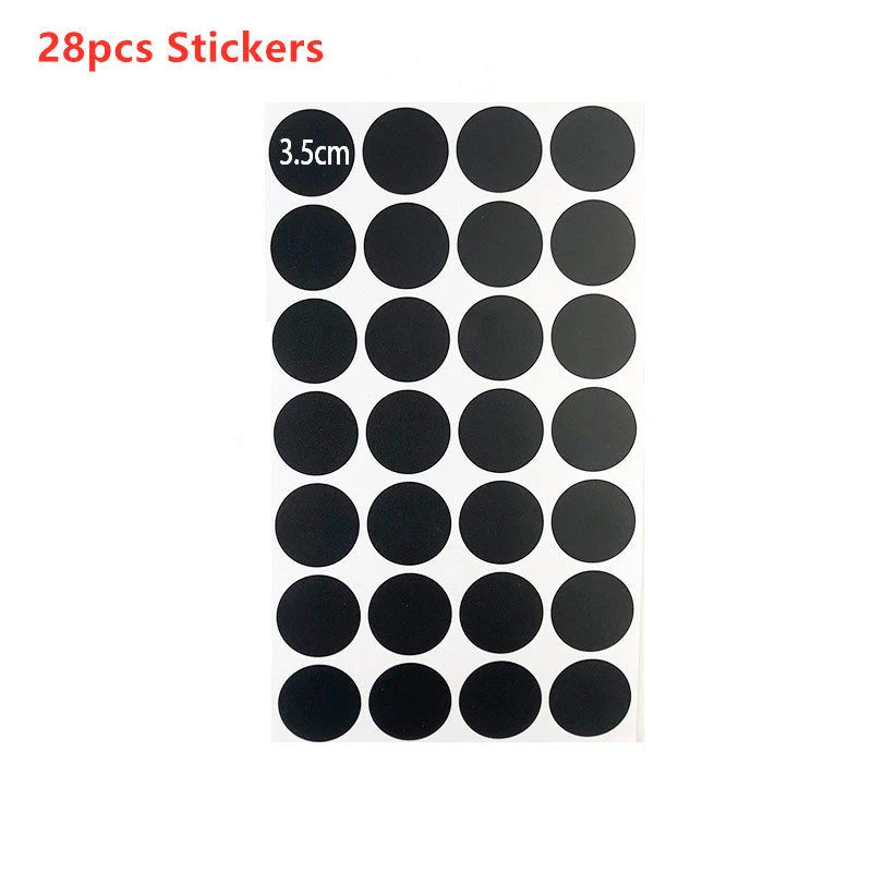 Circular reusable PVC blackboard sticker labels for organisation