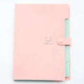 A4 plastic document folder with bag-style closure shown in multiple colour options.