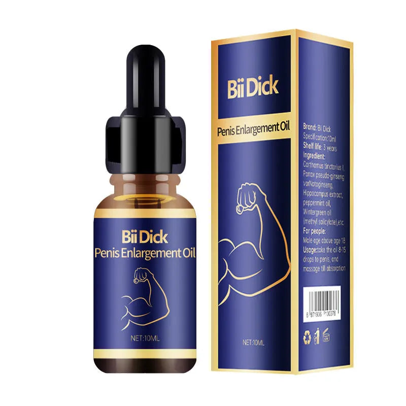 44.6g male private parts massage essential oil in compact bottle with photo colour label