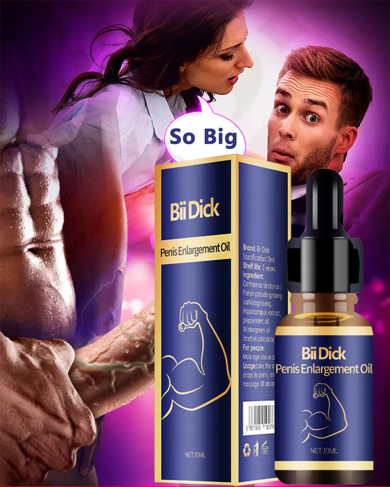 44.6g male private parts massage essential oil in compact bottle with photo colour label