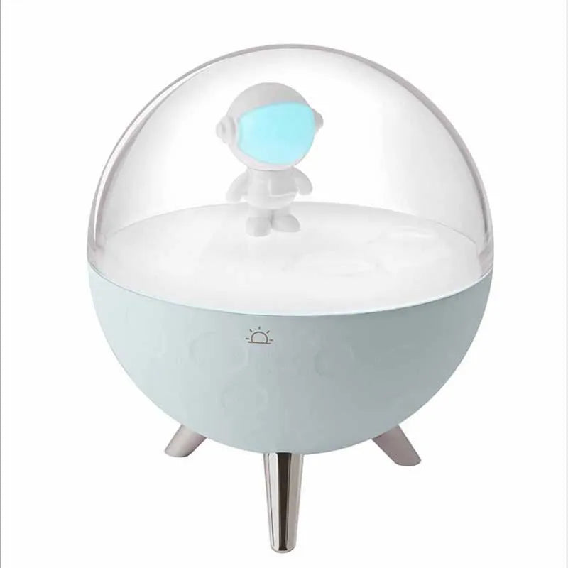 USB-powered cartoon LED night light with white and blue light options for bedroom or nursery