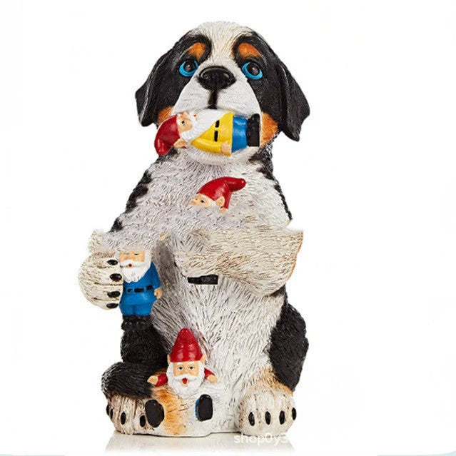 Cats Eat Dwarfs resin garden ornament, unique outdoor decor