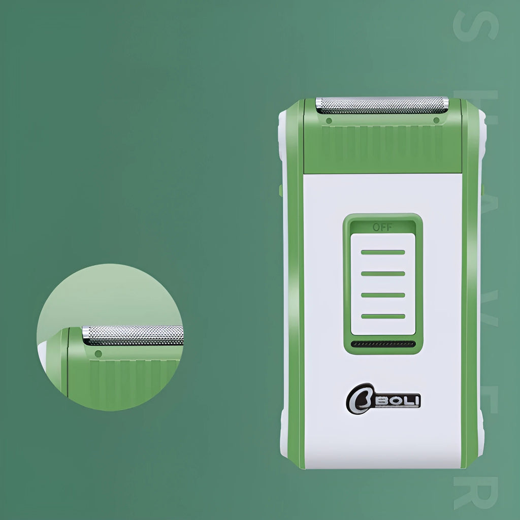 L2 model reciprocating double-layer net electric shaver in photo colour.