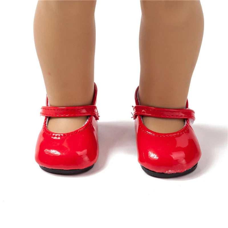 American Girl Doll shoes in various colours, made from durable PU/Polyurethane