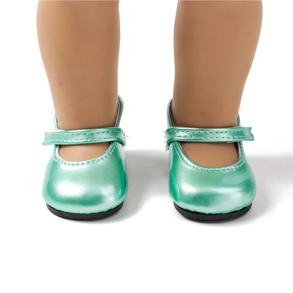 American Girl Doll shoes in various colours, made from durable PU/Polyurethane