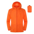 Women's lightweight waterproof sleeveless sun protection windbreaker in fluorescent green with storage bag