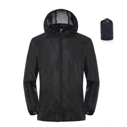 Women's sleeveless waterproof windbreaker in fluorescent green with UPF 50+ sun protection rating