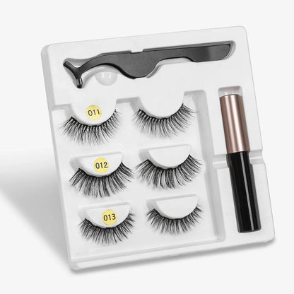 Magnetic false eyelashes set for easy, glue-free application