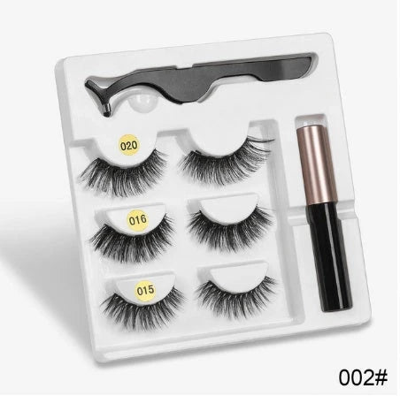 Magnetic false eyelashes set for easy, glue-free application