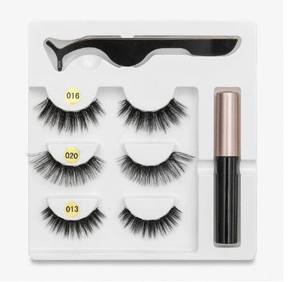 Magnetic false eyelashes set for easy, glue-free application