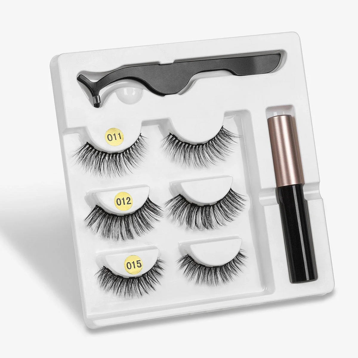 Magnetic false eyelashes set for easy, glue-free application