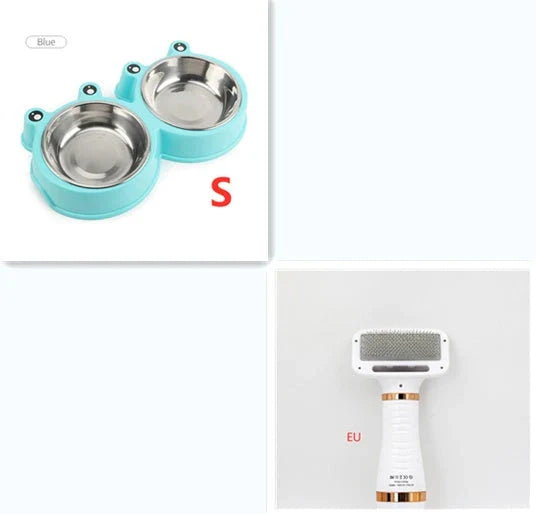 2-in-1 pet drying brush and hair dryer comb with adjustable heads for efficient grooming