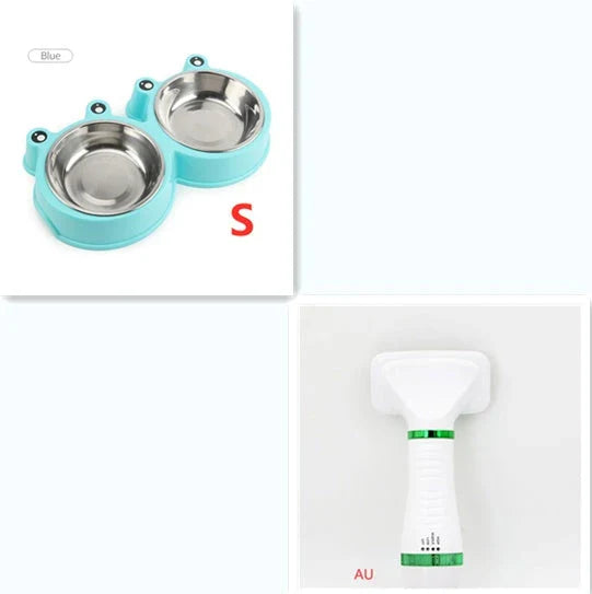 2-in-1 pet drying brush and hair dryer comb with adjustable heads for efficient grooming