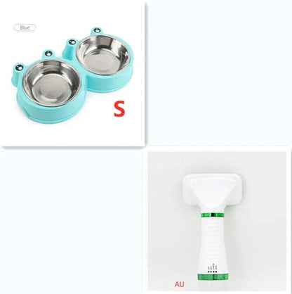 2-in-1 pet drying brush and hair dryer comb with adjustable heads for efficient grooming