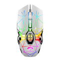 USB wired luminous RGB mechanical mouse with 4000DPI, seven keys, ergonomic design, colour options black pink white