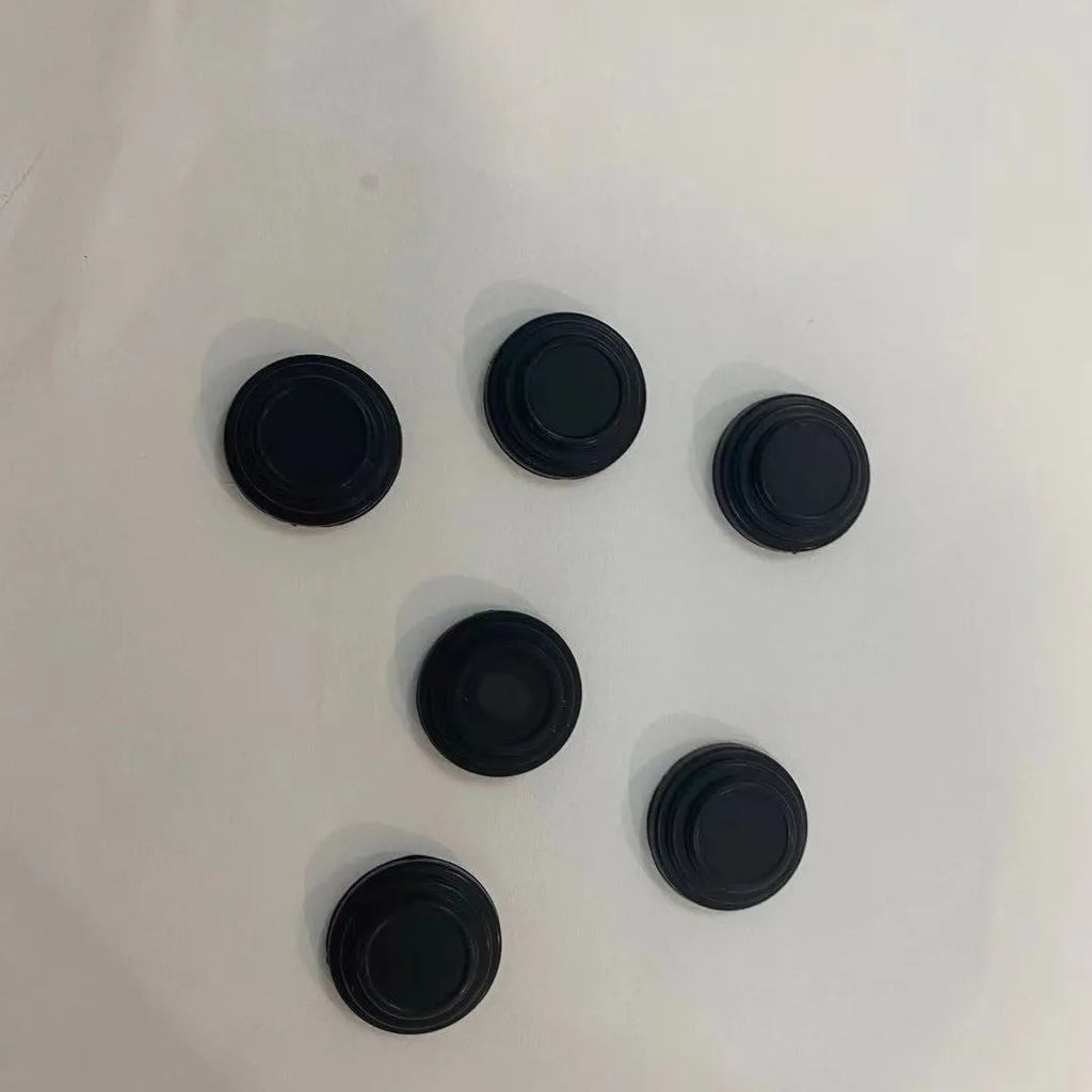 Black rubber car body sound insulation damping gasket with double-sided tape, approximately 2.8cm diameter