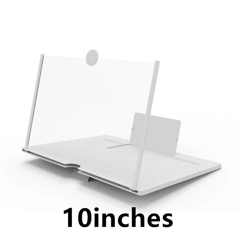 12-inch wood grain screen amplifier folding bracket with log and acrylic construction