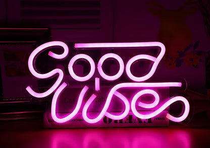 USB-powered LED neon wall light with transparent acrylic shell and decorative lighting effects