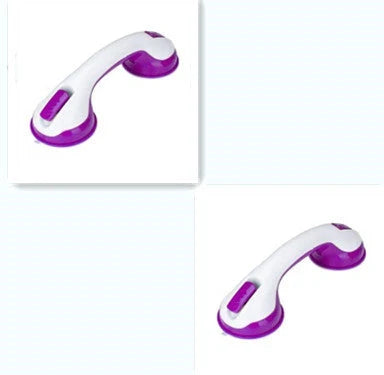 ABS suction cup bathroom handrail in green, blue, and purple for anti-slip safety