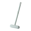 Household long-handled double-sided screen window cleaning brush in white plastic, 52cm long