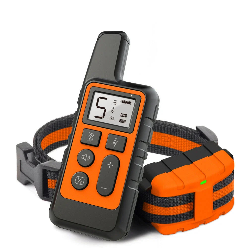 Advanced waterproof dog training collar with remote control and adjustable stimulation levels