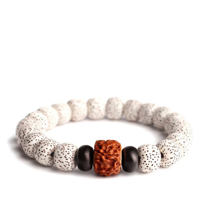 Bodhi Seed Root Bracelet with unique star, sun, moon, and cloud patterns
