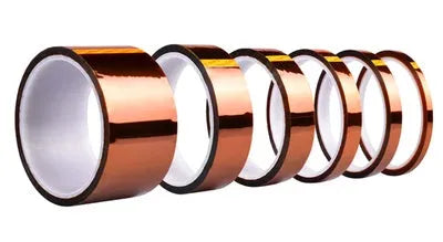 3D printer high temperature adhesive tape roll amber polyimide 0.06mm thick 33m length for heating plate