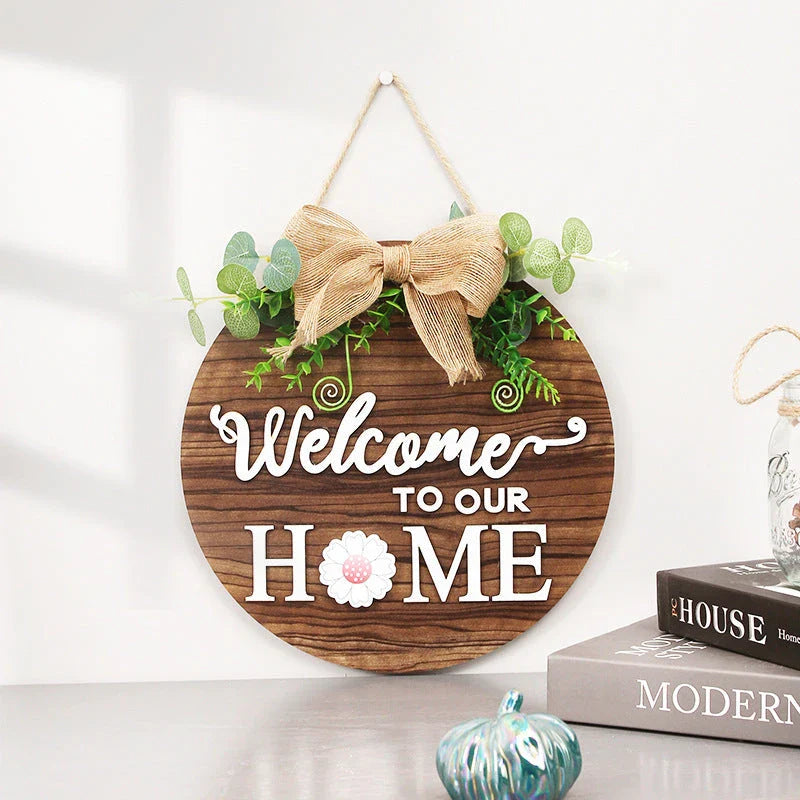 Shopfluxpro NZ Rustic Farmhouse-Style Seasonal Welcome Door Hanger