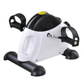 White mini stepper with webbing resistance for leg rehabilitation and home fitness exercise