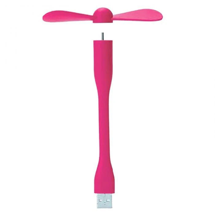 Mini USB fan with bendable bamboo dragonfly design in various colors