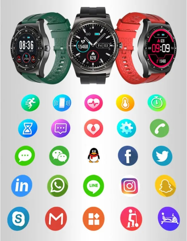 Cross-border smart watch with heart rate and blood pressure monitoring on wrist