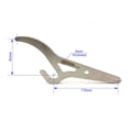Single silver metal tyre lever for electric bicycles and bicycle tyre removal