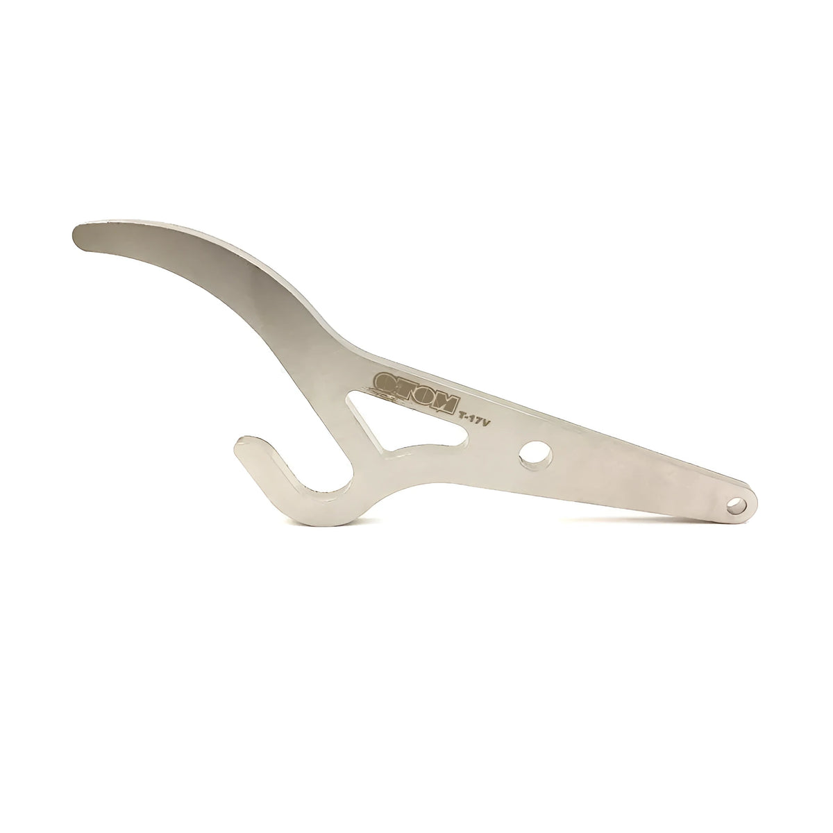 Single silver metal tyre lever for electric bicycles and bicycle tyre removal