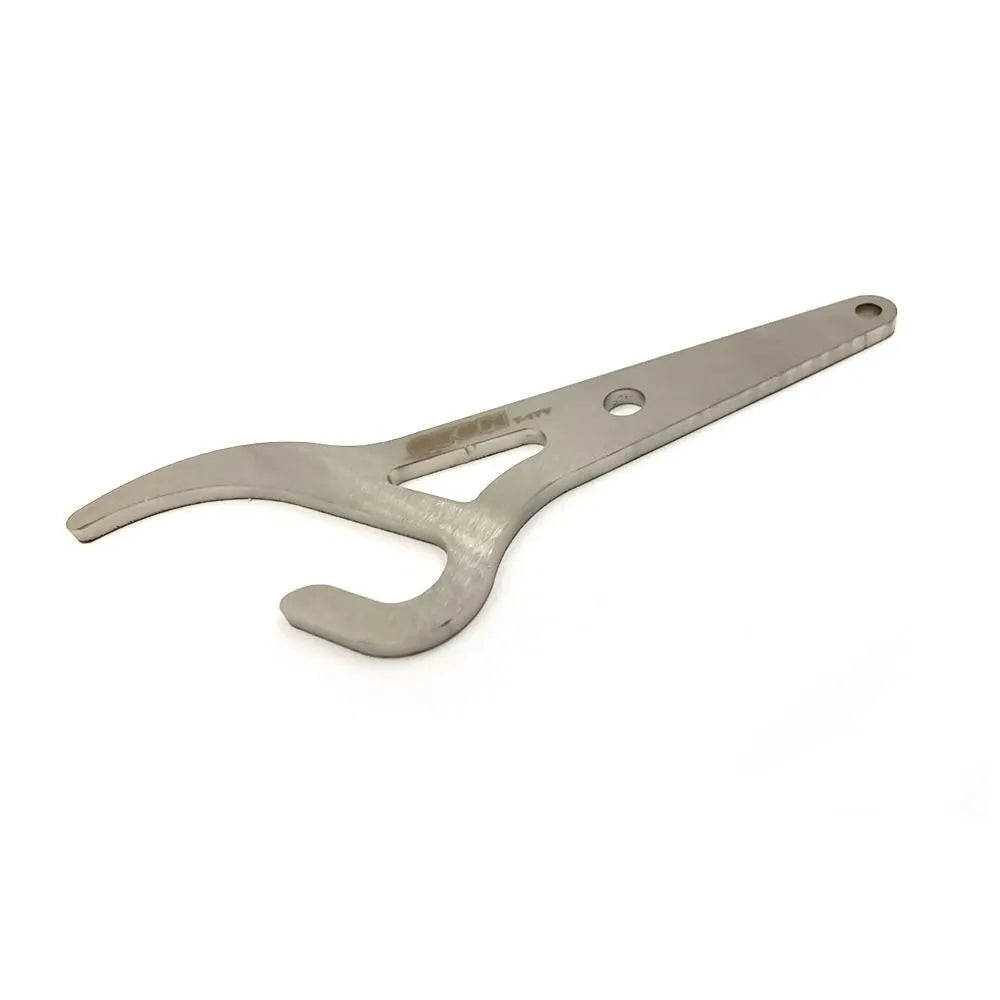 Single silver metal tyre lever for electric bicycles and bicycle tyre removal