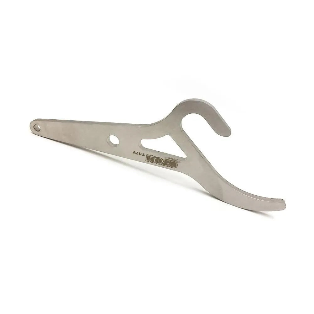 Single silver metal tyre lever for electric bicycles and bicycle tyre removal