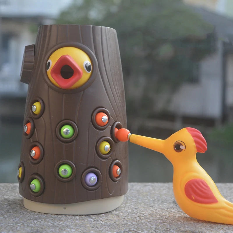 Woodpecker Magnetic Catch The Worm educational toy for children