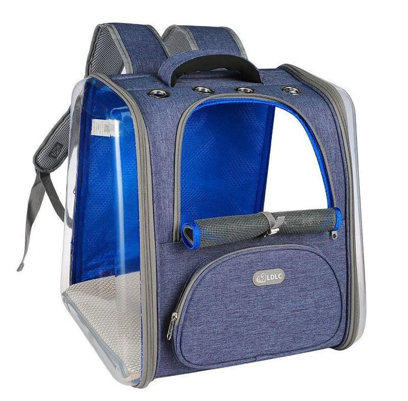 Portable Transparent Space Capsule Cat Bag in various colours, showcasing foldable design and panoramic view