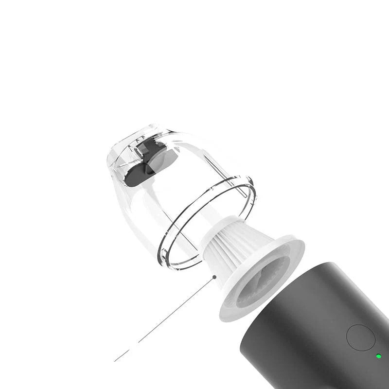 Hand-held vacuum cleaner with 5000 Pa suction in black and white options