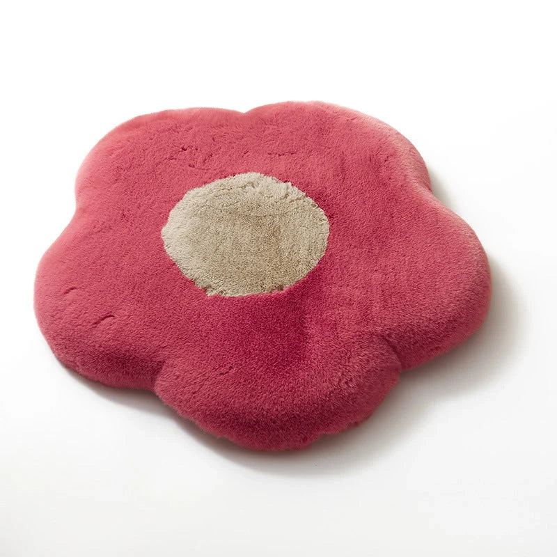 Daisy Slow Rebound Imitation Rabbit Hair Cushion in memory cotton, available in multiple colours
