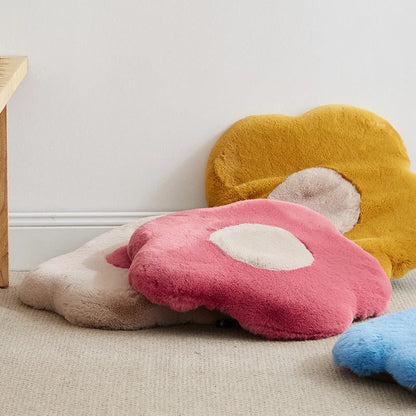 Daisy Slow Rebound Imitation Rabbit Hair Cushion in memory cotton, available in multiple colours