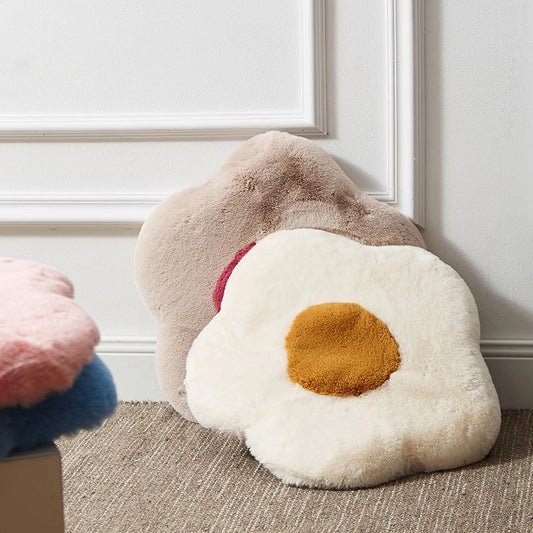 Daisy Slow Rebound Imitation Rabbit Hair Cushion in memory cotton, available in multiple colours