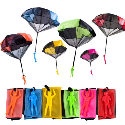 Mini soldier camouflage parachute toy in various colours for outdoor educational play