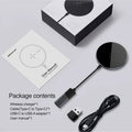 Black MagSlim NKT06 magnetic wireless phone charger on a surface.