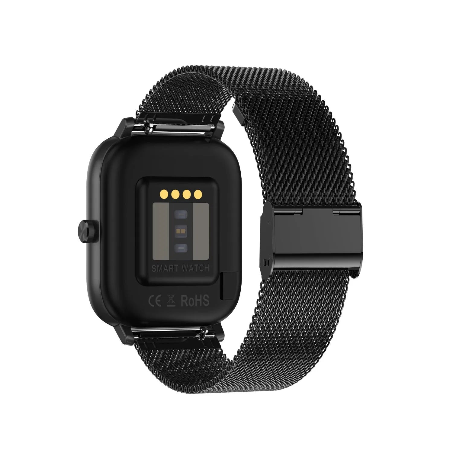 Smart health monitoring bracelet with touchscreen displaying heart rate and ECG graph on a wrist