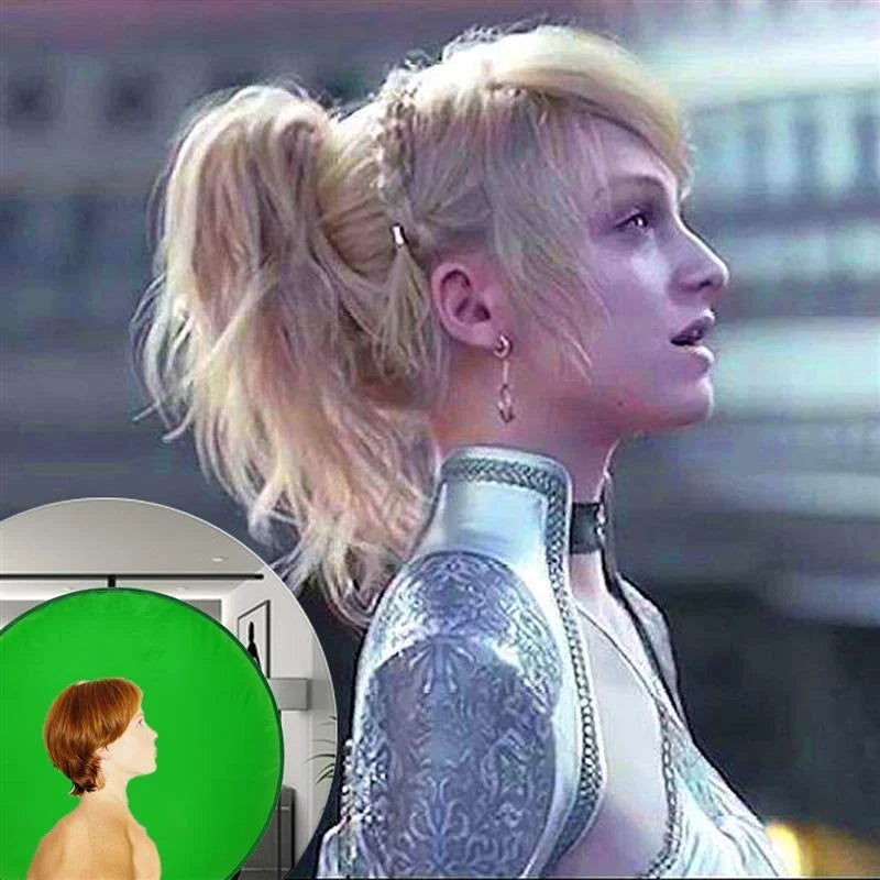 Circular foldable green screen reflector for professional photography