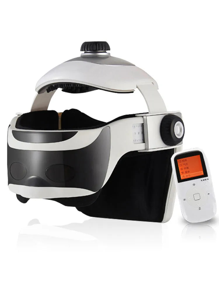 Electric helmet head massager with wireless remote control model 2880A for vibration massage